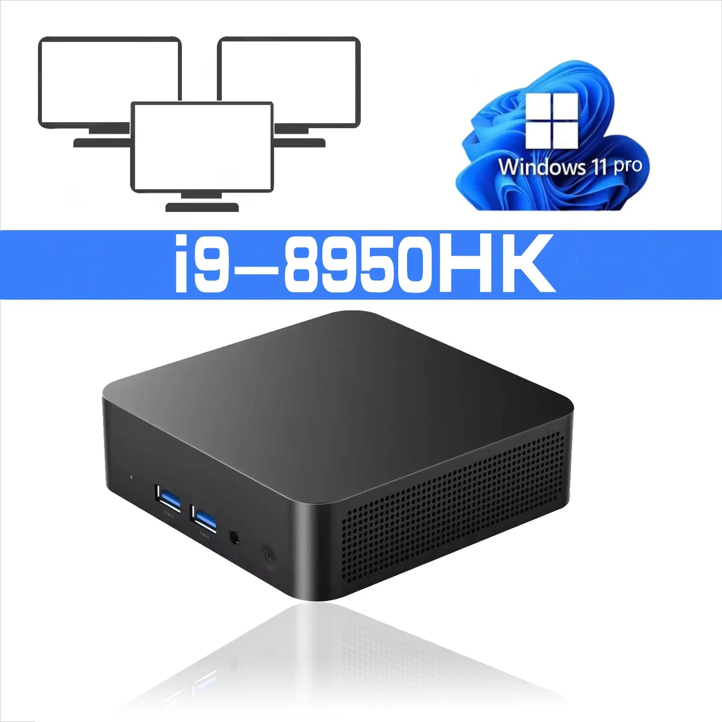 Windows 11 Pro Intel Core i9 8950HK N5095A Mini PC Computer 16GB 1TB 2TB 4K Gaming Computer WiFi6 USB Portable Mini Desktop PC