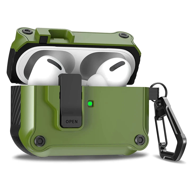 Étui de sécurité pour AirPods Pro 3 (2025) - Boîtier antichoc en PC avec crochet