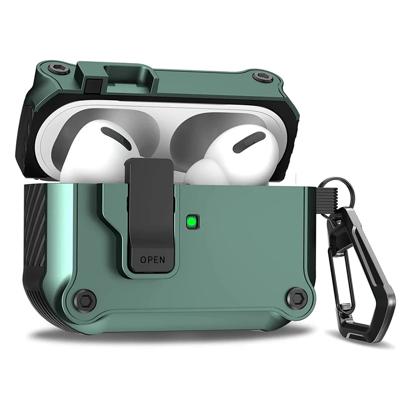 Étui de sécurité pour AirPods Pro 3 (2025) - Boîtier antichoc en PC avec crochet